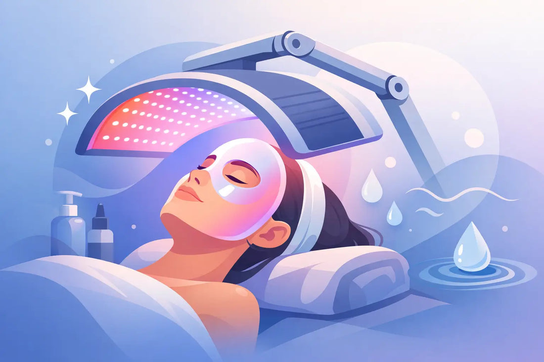 Hidratación facial con luz led: qué esperar